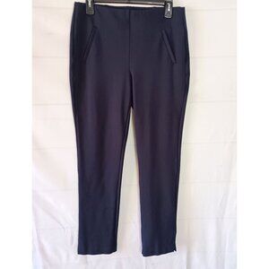 Chico’s Juliet Pull-On Ponte Pants Navy Blue Women’s Size S/6 Stretch Excellent